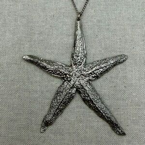 Vintage Amos Pewter Starfish Necklace